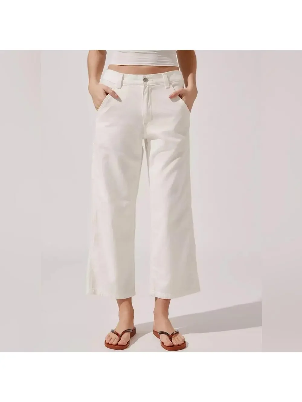 Levi's Premium Baggy Carpenter Featherweight Jeans NWT 25x31 White - Picture 3 of 6